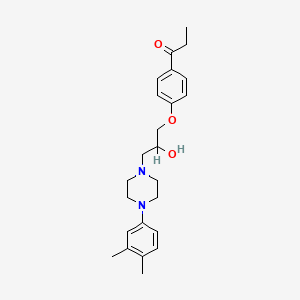 molecular formula C24H32N2O3 B6417076 1-(4-{3-[4-(3,4-dimethylphenyl)piperazin-1-yl]-2-hydroxypropoxy}phenyl)propan-1-one CAS No. 63744-54-7