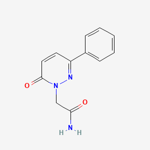 molecular formula C12H11N3O2 B6417097 2-(6-oxo-3-phenyl-1,6-dihydropyridazin-1-yl)acetamide CAS No. 91397-15-8