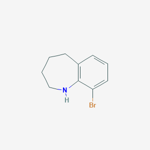 molecular formula C10H12BrN B064171 9-Bromo-2,3,4,5-tetrahidro-1H-benzo[b]azepina CAS No. 172078-42-1