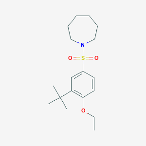 molecular formula C18H29NO3S B6417119 1-(3-tert-butyl-4-ethoxybenzenesulfonyl)azepane CAS No. 898646-61-2