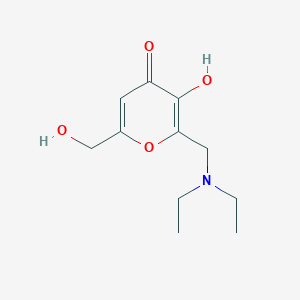 molecular formula C11H17NO4 B6417200 2-[(diethylamino)methyl]-3-hydroxy-6-(hydroxymethyl)-4H-pyran-4-one CAS No. 1211-83-2