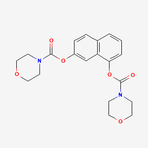 molecular formula C20H22N2O6 B6417259 7-(morpholine-4-carbonyloxy)naphthalen-1-yl morpholine-4-carboxylate CAS No. 526190-43-2