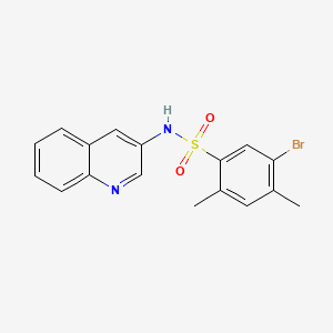molecular formula C17H15BrN2O2S B6417276 5-bromo-2,4-dimethyl-N-(quinolin-3-yl)benzene-1-sulfonamide CAS No. 1374679-35-2
