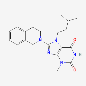 molecular formula C20H25N5O2 B6417330 3-methyl-7-(3-methylbutyl)-8-(1,2,3,4-tetrahydroisoquinolin-2-yl)-2,3,6,7-tetrahydro-1H-purine-2,6-dione CAS No. 674332-41-3