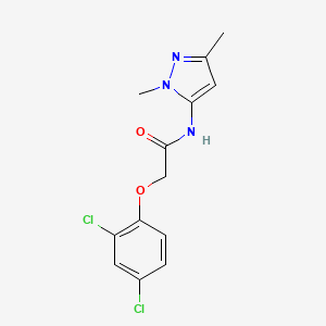molecular formula C13H13Cl2N3O2 B6417332 2-(2,4-dichlorophenoxy)-N-(1,3-dimethyl-1H-pyrazol-5-yl)acetamide CAS No. 110731-79-8