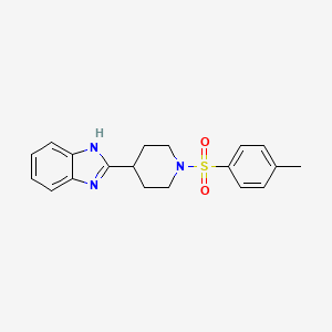 molecular formula C19H21N3O2S B6417340 2-[1-(4-methylbenzenesulfonyl)piperidin-4-yl]-1H-1,3-benzodiazole CAS No. 605628-12-4