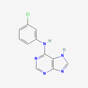 molecular formula C11H8ClN5 B6417355 N-(3-chlorophenyl)-9H-purin-6-amine CAS No. 5444-43-9