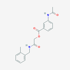 molecular formula C19H20N2O4 B6417374 {[(2-methylphenyl)methyl]carbamoyl}methyl 3-acetamidobenzoate CAS No. 923731-30-0