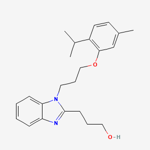 molecular formula C23H30N2O2 B6417390 3-(1-{3-[5-methyl-2-(propan-2-yl)phenoxy]propyl}-1H-1,3-benzodiazol-2-yl)propan-1-ol CAS No. 871666-59-0