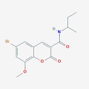 molecular formula C15H16BrNO4 B6417450 6-bromo-N-(butan-2-yl)-8-methoxy-2-oxo-2H-chromene-3-carboxamide CAS No. 873857-60-4