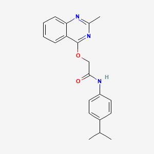 molecular formula C20H21N3O2 B6417472 2-[(2-methylquinazolin-4-yl)oxy]-N-[4-(propan-2-yl)phenyl]acetamide CAS No. 1030125-82-6