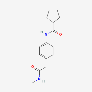 molecular formula C15H20N2O2 B6417489 N-{4-[(methylcarbamoyl)methyl]phenyl}cyclopentanecarboxamide CAS No. 1060357-27-8