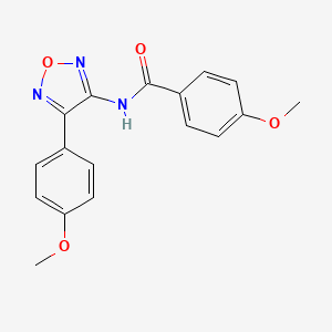 molecular formula C17H15N3O4 B6417521 4-methoxy-N-[4-(4-methoxyphenyl)-1,2,5-oxadiazol-3-yl]benzamide CAS No. 874126-96-2