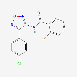 molecular formula C15H9BrClN3O2 B6417526 2-bromo-N-[4-(4-chlorophenyl)-1,2,5-oxadiazol-3-yl]benzamide CAS No. 874146-57-3