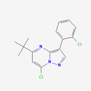 molecular formula C16H15Cl2N3 B6417537 5-tert-butyl-7-chloro-3-(2-chlorophenyl)pyrazolo[1,5-a]pyrimidine CAS No. 890622-53-4