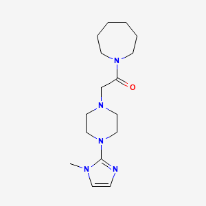 molecular formula C16H27N5O B6417692 1-(azepan-1-yl)-2-[4-(1-methyl-1H-imidazol-2-yl)piperazin-1-yl]ethan-1-one CAS No. 1060213-40-2