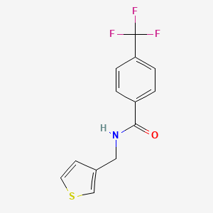 molecular formula C13H10F3NOS B6417712 N-[(thiophen-3-yl)methyl]-4-(trifluoromethyl)benzamide CAS No. 1058195-55-3