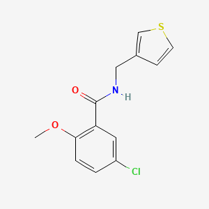 molecular formula C13H12ClNO2S B6417723 5-chloro-2-methoxy-N-[(thiophen-3-yl)methyl]benzamide CAS No. 1058491-40-9