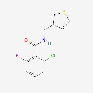 molecular formula C12H9ClFNOS B6417740 2-chloro-6-fluoro-N-[(thiophen-3-yl)methyl]benzamide CAS No. 1060176-03-5