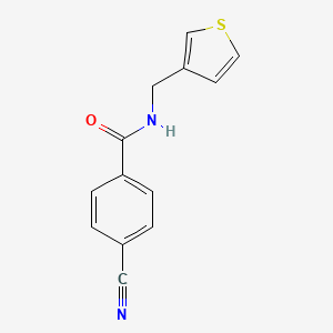 molecular formula C13H10N2OS B6417751 4-cyano-N-[(thiophen-3-yl)methyl]benzamide CAS No. 1058195-75-7