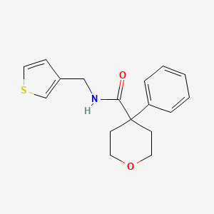 4-phenyl-N-[(thiophen-3-yl)methyl]oxane-4-carboxamide