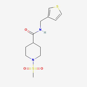 molecular formula C12H18N2O3S2 B6417766 1-methanesulfonyl-N-[(thiophen-3-yl)methyl]piperidine-4-carboxamide CAS No. 1058491-74-9