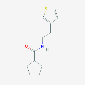 molecular formula C12H17NOS B6417769 N-[2-(thiophen-3-yl)ethyl]cyclopentanecarboxamide CAS No. 1058491-91-0