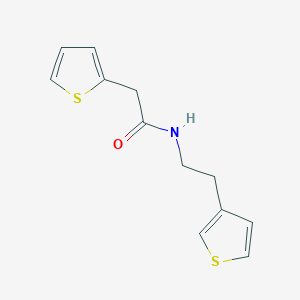 molecular formula C12H13NOS2 B6417772 2-(thiophen-2-yl)-N-[2-(thiophen-3-yl)ethyl]acetamide CAS No. 1060177-75-4