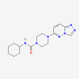molecular formula C16H23N7O B6417782 N-cyclohexyl-4-{[1,2,4]triazolo[4,3-b]pyridazin-6-yl}piperazine-1-carboxamide CAS No. 1040639-77-7
