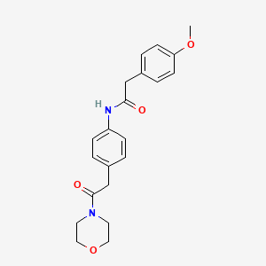 molecular formula C21H24N2O4 B6417792 2-(4-methoxyphenyl)-N-{4-[2-(morpholin-4-yl)-2-oxoethyl]phenyl}acetamide CAS No. 1060328-13-3