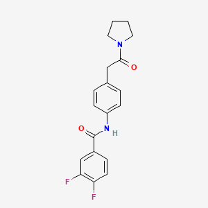 molecular formula C19H18F2N2O2 B6417796 3,4-difluoro-N-{4-[2-oxo-2-(pyrrolidin-1-yl)ethyl]phenyl}benzamide CAS No. 1070959-71-5
