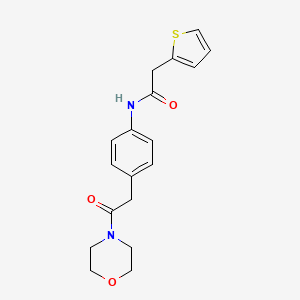 molecular formula C18H20N2O3S B6417804 N-{4-[2-(morpholin-4-yl)-2-oxoethyl]phenyl}-2-(thiophen-2-yl)acetamide CAS No. 1070960-31-4