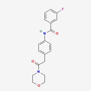 3-fluoro-N-{4-[2-(morpholin-4-yl)-2-oxoethyl]phenyl}benzamide