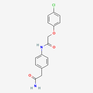 molecular formula C16H15ClN2O3 B6417832 N-[4-(carbamoylmethyl)phenyl]-2-(4-chlorophenoxy)acetamide CAS No. 1060310-80-6