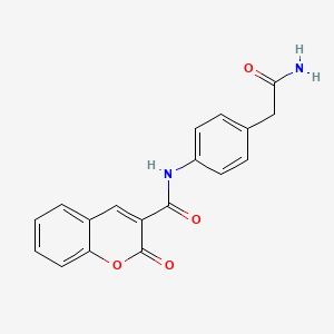 molecular formula C18H14N2O4 B6417837 N-[4-(carbamoylmethyl)phenyl]-2-oxo-2H-chromene-3-carboxamide CAS No. 1060311-51-4