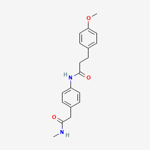 molecular formula C19H22N2O3 B6417845 3-(4-methoxyphenyl)-N-{4-[(methylcarbamoyl)methyl]phenyl}propanamide CAS No. 1060251-15-1