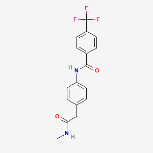 molecular formula C17H15F3N2O2 B6417848 N-{4-[(methylcarbamoyl)methyl]phenyl}-4-(trifluoromethyl)benzamide CAS No. 1060251-38-8