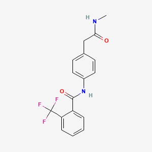 molecular formula C17H15F3N2O2 B6417850 N-{4-[(methylcarbamoyl)methyl]phenyl}-2-(trifluoromethyl)benzamide CAS No. 1060357-47-2