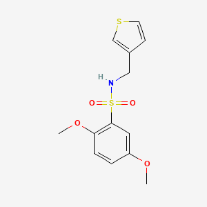 molecular formula C13H15NO4S2 B6417860 2,5-dimethoxy-N-[(thiophen-3-yl)methyl]benzene-1-sulfonamide CAS No. 1060229-47-1