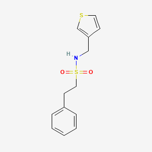 molecular formula C13H15NO2S2 B6417861 2-phenyl-N-[(thiophen-3-yl)methyl]ethane-1-sulfonamide CAS No. 1060353-04-9