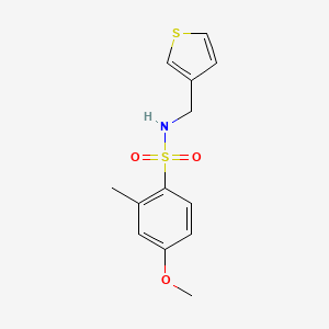 molecular formula C13H15NO3S2 B6417862 4-methoxy-2-methyl-N-[(thiophen-3-yl)methyl]benzene-1-sulfonamide CAS No. 1060230-36-5