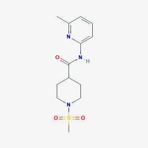 molecular formula C13H19N3O3S B6417905 1-methanesulfonyl-N-(6-methylpyridin-2-yl)piperidine-4-carboxamide CAS No. 1021266-12-5