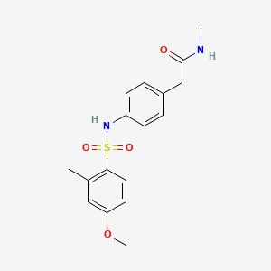 molecular formula C17H20N2O4S B6417913 2-[4-(4-methoxy-2-methylbenzenesulfonamido)phenyl]-N-methylacetamide CAS No. 1060247-24-6