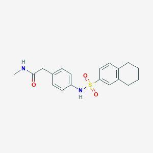 molecular formula C19H22N2O3S B6417915 N-methyl-2-[4-(5,6,7,8-tetrahydronaphthalene-2-sulfonamido)phenyl]acetamide CAS No. 1060331-26-1