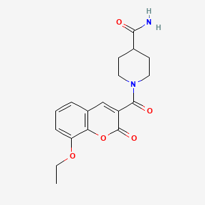 molecular formula C18H20N2O5 B6417925 1-(8-ethoxy-2-oxo-2H-chromene-3-carbonyl)piperidine-4-carboxamide CAS No. 898504-14-8