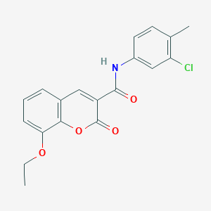 molecular formula C19H16ClNO4 B6417932 N-(3-chloro-4-methylphenyl)-8-ethoxy-2-oxo-2H-chromene-3-carboxamide CAS No. 941233-12-1