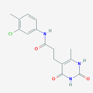 molecular formula C15H16ClN3O3 B6417934 N-(3-chloro-4-methylphenyl)-3-(6-methyl-2,4-dioxo-1,2,3,4-tetrahydropyrimidin-5-yl)propanamide CAS No. 1105202-77-4
