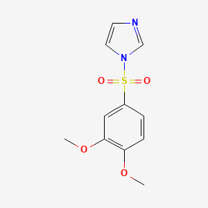 molecular formula C11H12N2O4S B6417968 1-(3,4-dimethoxybenzenesulfonyl)-1H-imidazole CAS No. 898644-63-8