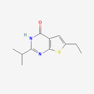 molecular formula C11H14N2OS B6418019 6-ethyl-2-(propan-2-yl)-3H,4H-thieno[2,3-d]pyrimidin-4-one CAS No. 502649-06-1