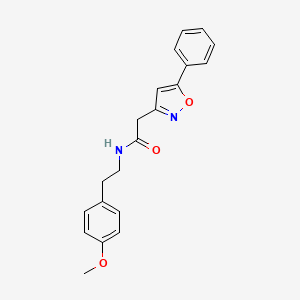 molecular formula C20H20N2O3 B6418087 N-[2-(4-methoxyphenyl)ethyl]-2-(5-phenyl-1,2-oxazol-3-yl)acetamide CAS No. 952999-61-0